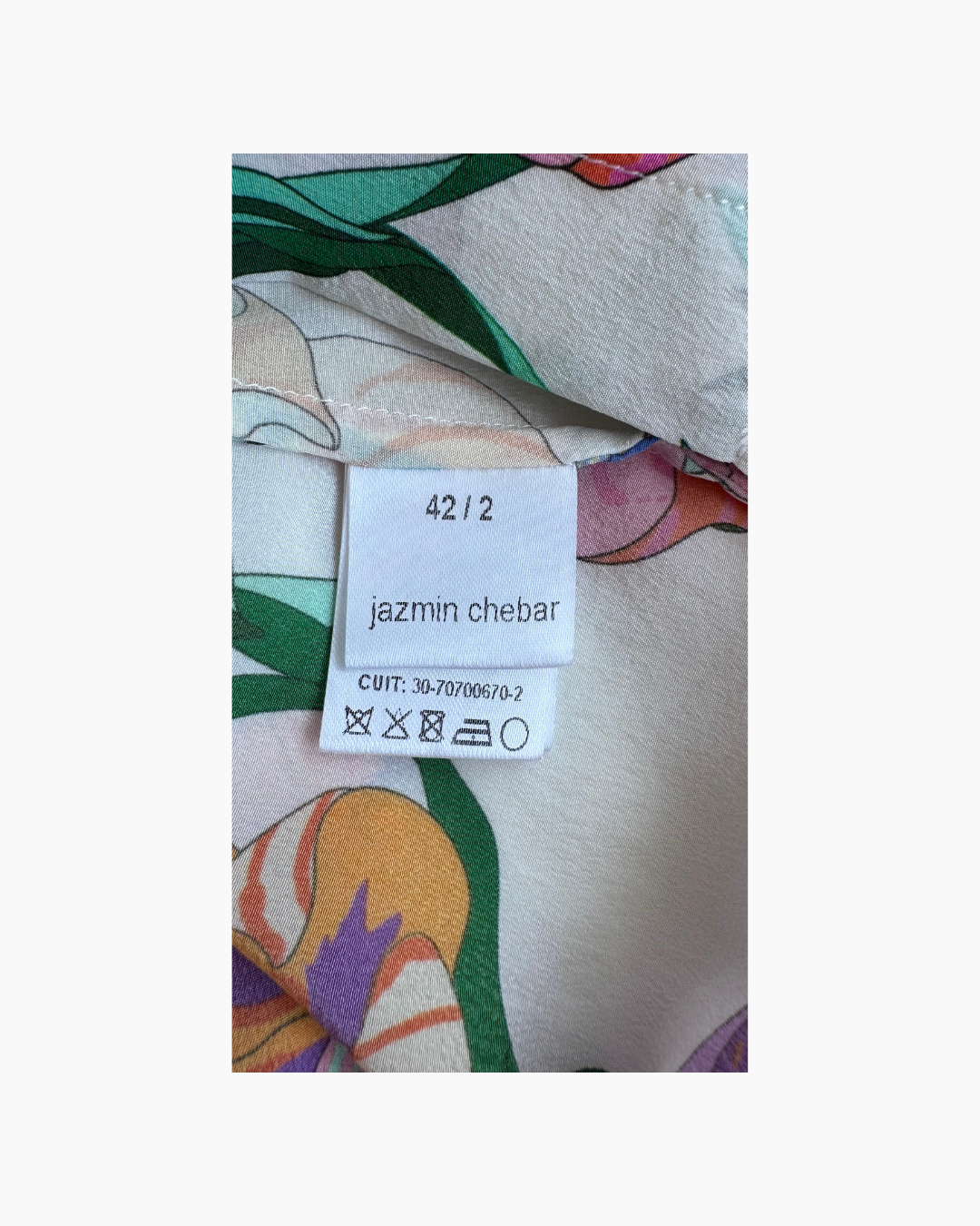 Blusa de seda floreada de manga larga - Jazmin Chebar