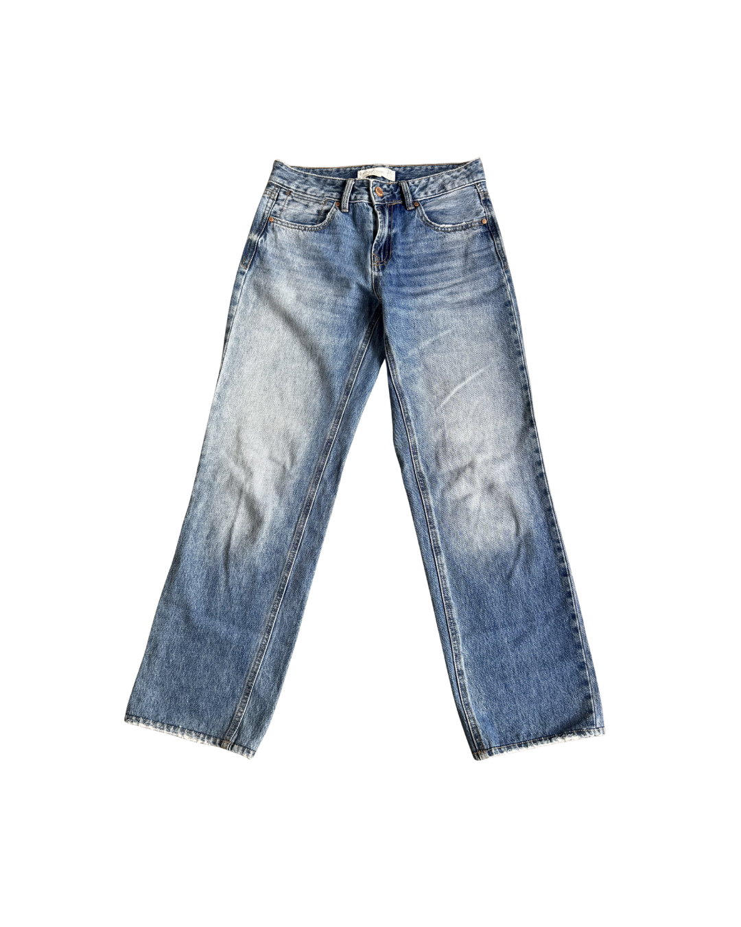 Jean celeste boca recta - Stradivarius