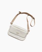 Cartera beige de cuero crossbody - Kate Spade