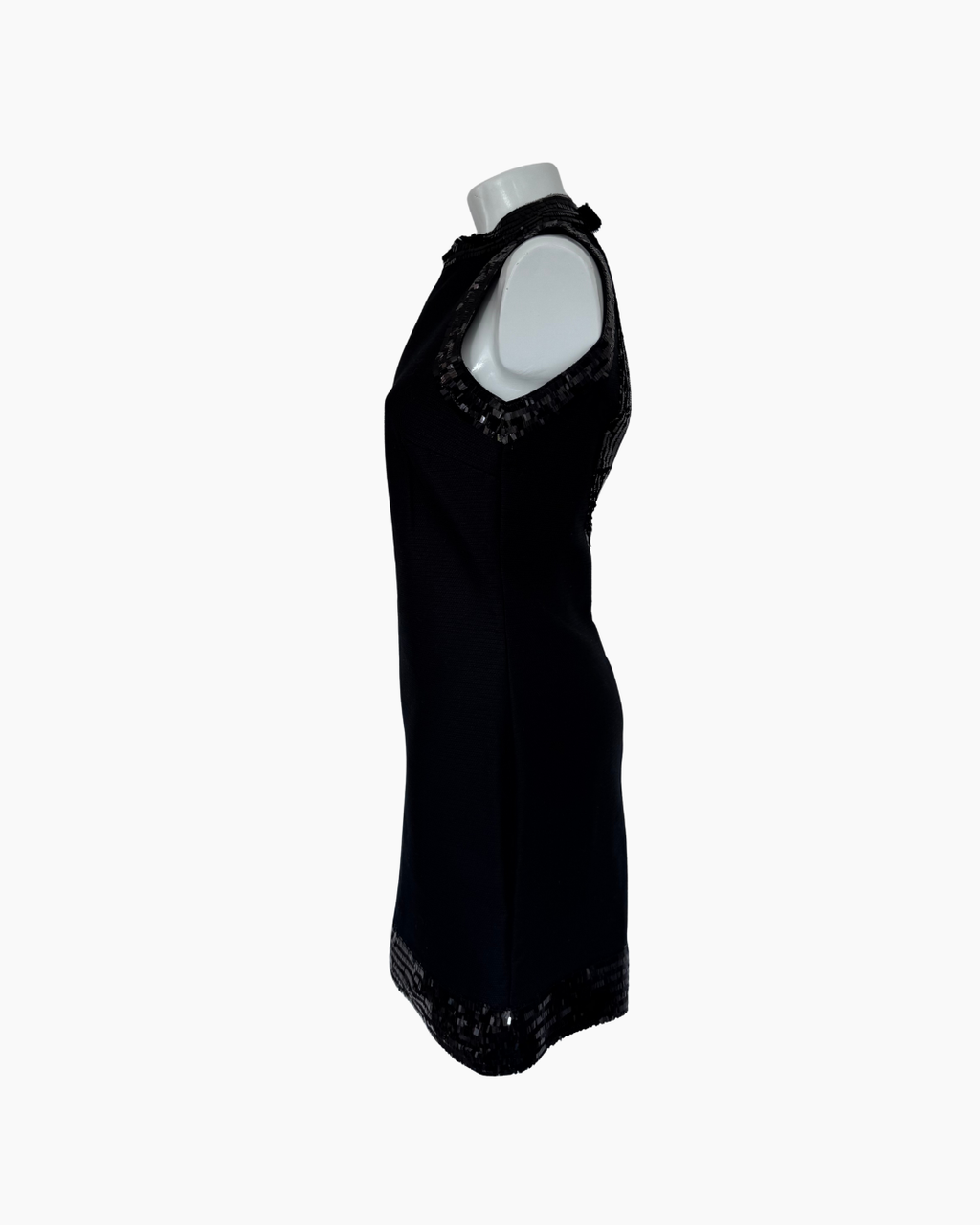 Vestido negro sin mangas con lentejuelas - Mango Suit