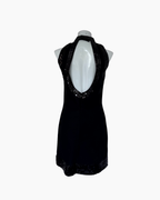Vestido negro sin mangas con lentejuelas - Mango Suit
