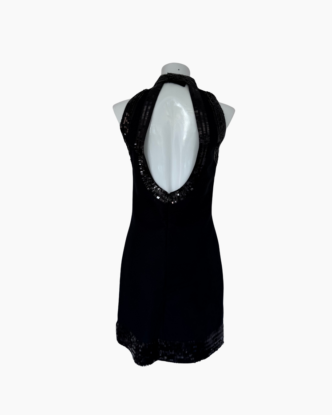 Vestido negro sin mangas con lentejuelas - Mango Suit