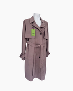 Gabardina de suede color beige - Minimal