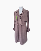 Gabardina de suede color beige - Minimal
