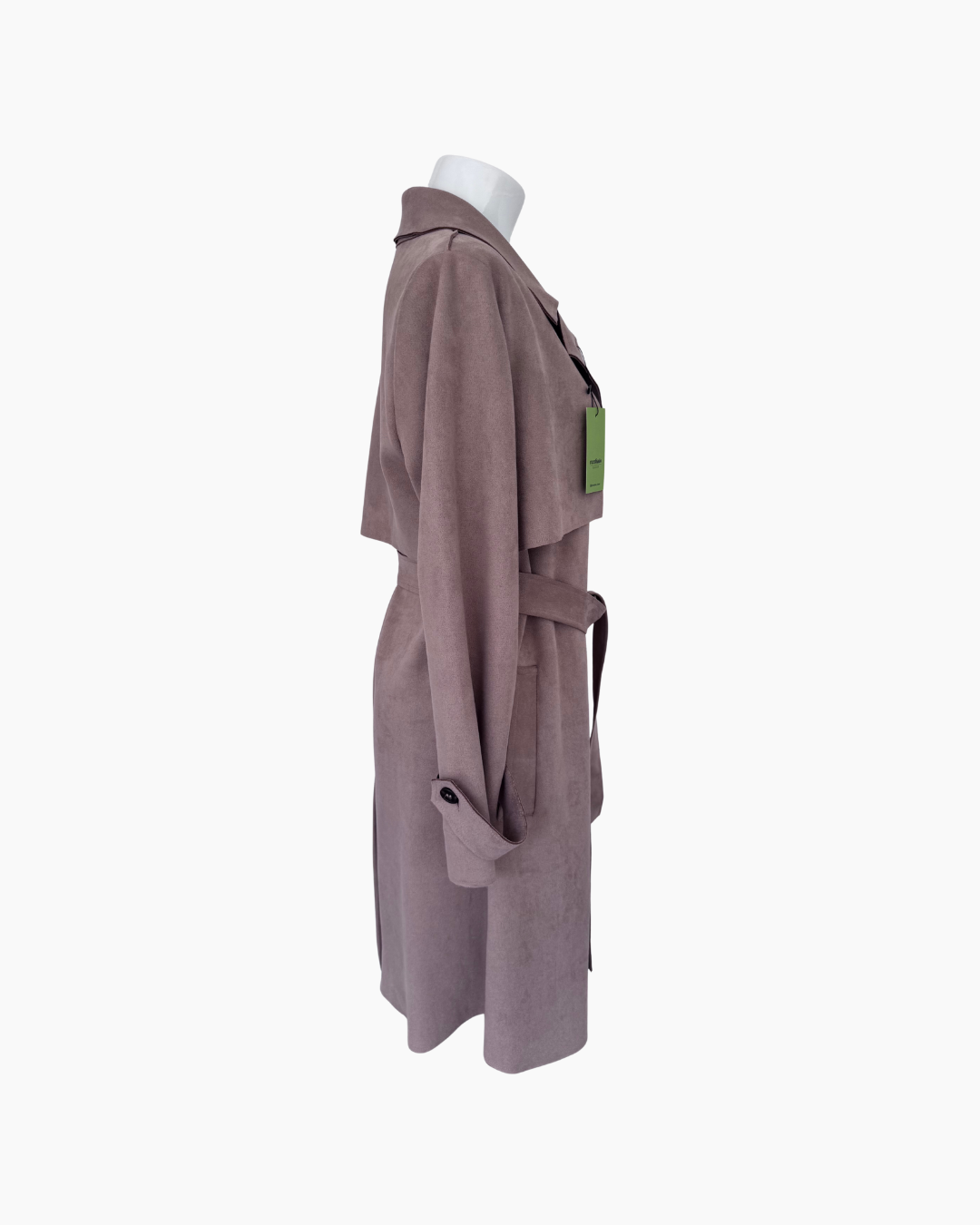 Gabardina de suede color beige - Minimal