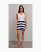 Shorts de lentejuelas azul y blanco - Sandro
