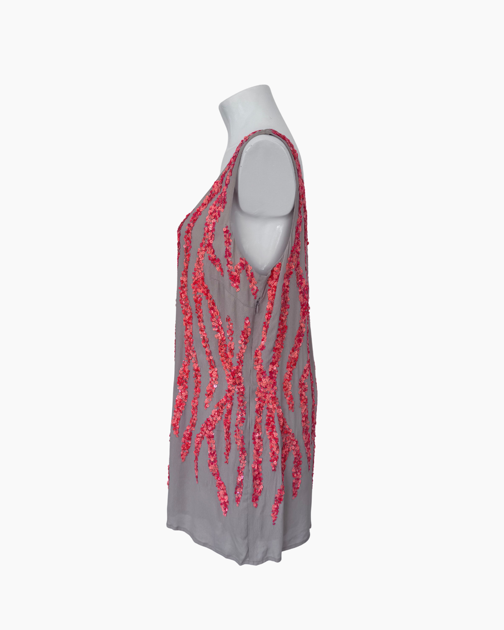 Vestido corto sin mangas con aplicaciones de lentejuelas - Mango