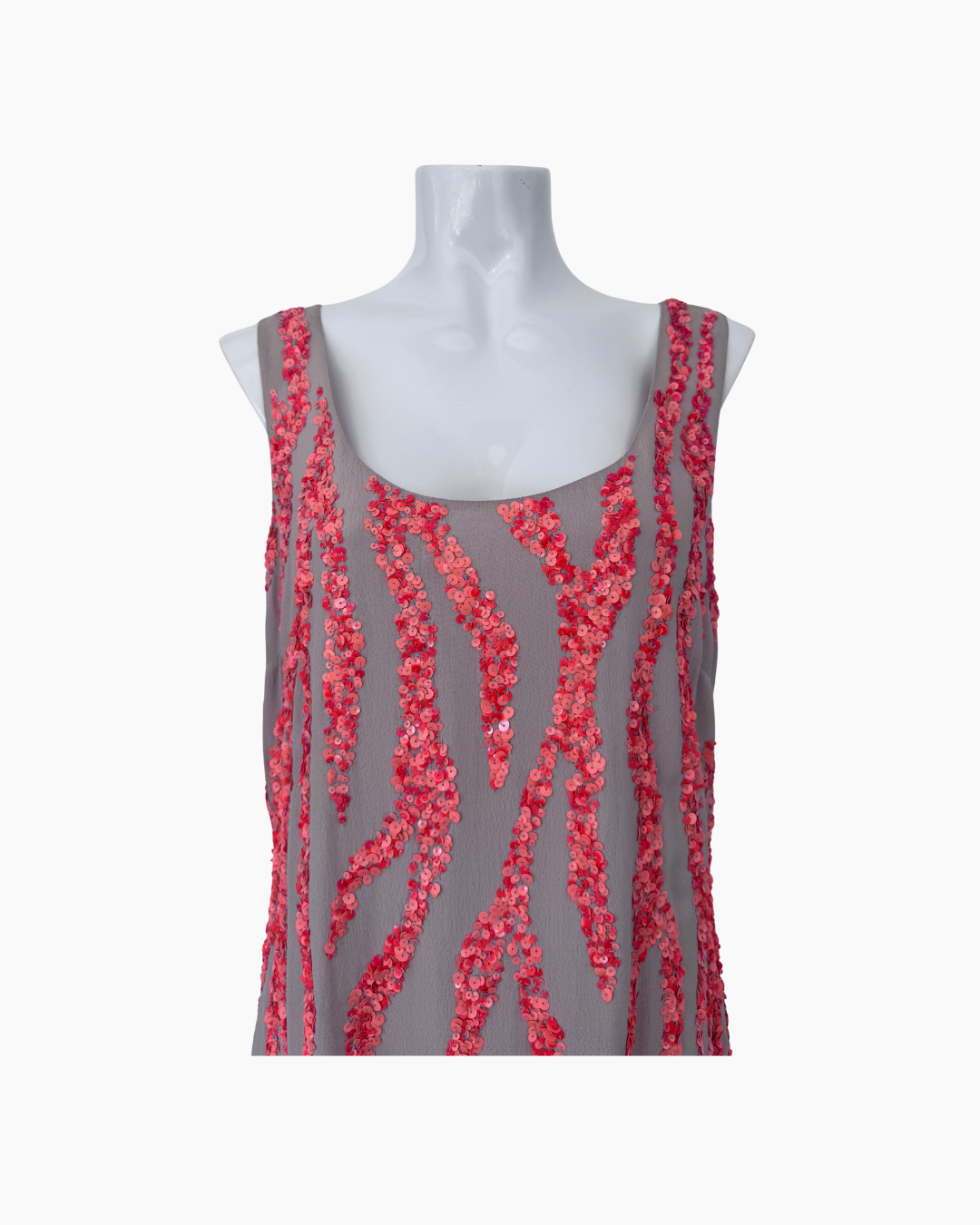 Vestido corto sin mangas con aplicaciones de lentejuelas - Mango