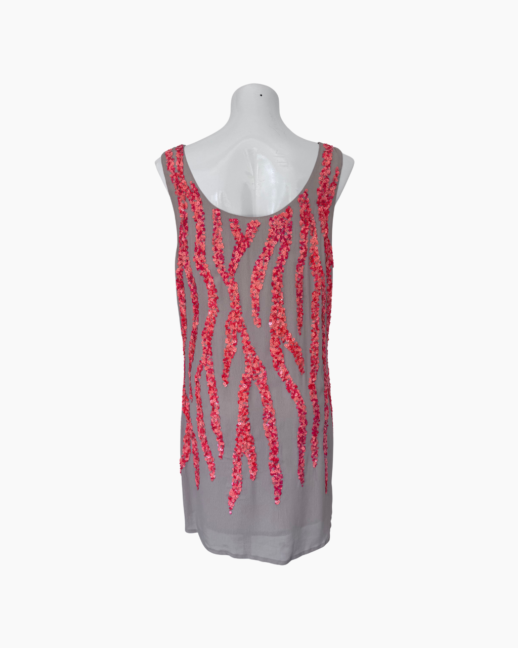 Vestido corto sin mangas con aplicaciones de lentejuelas - Mango