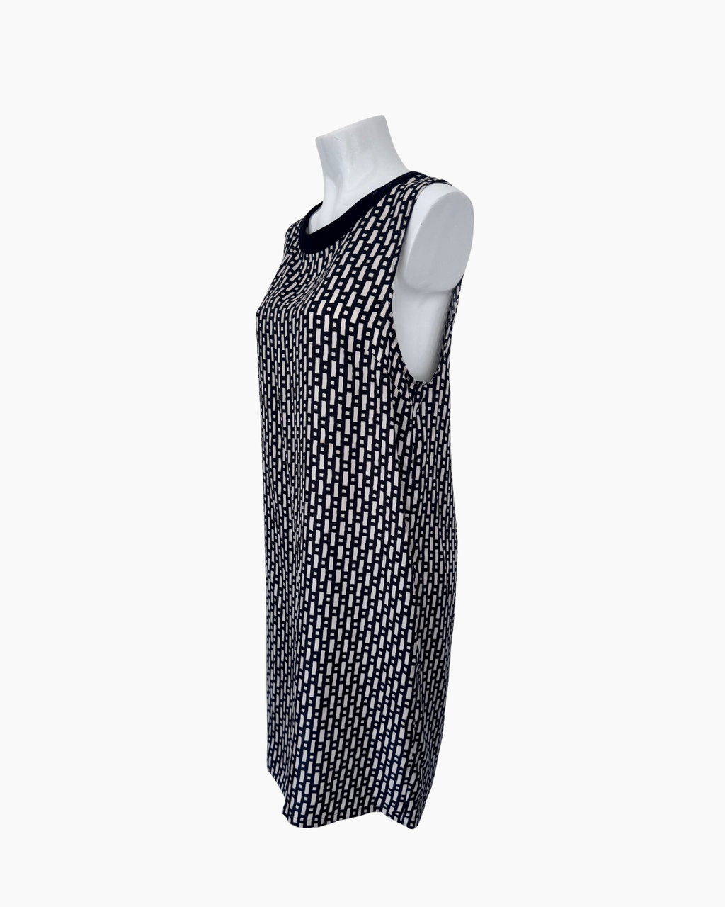 Vestido sin mangas hueso y negro - Max Mara Weekend