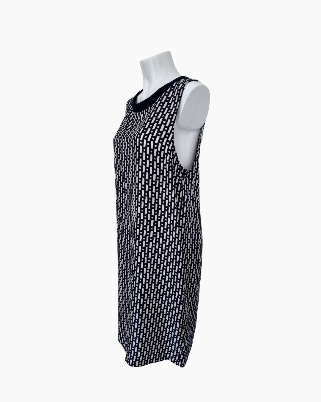 Vestido sin mangas hueso y negro - Max Mara Weekend
