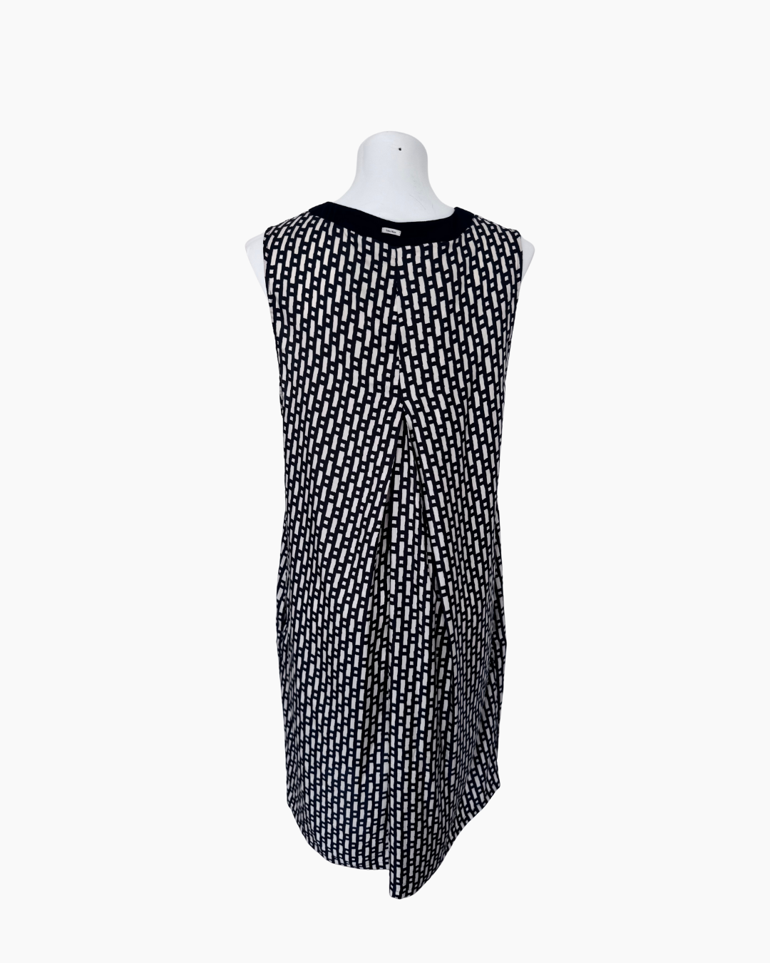 Vestido sin mangas hueso y negro - Max Mara Weekend