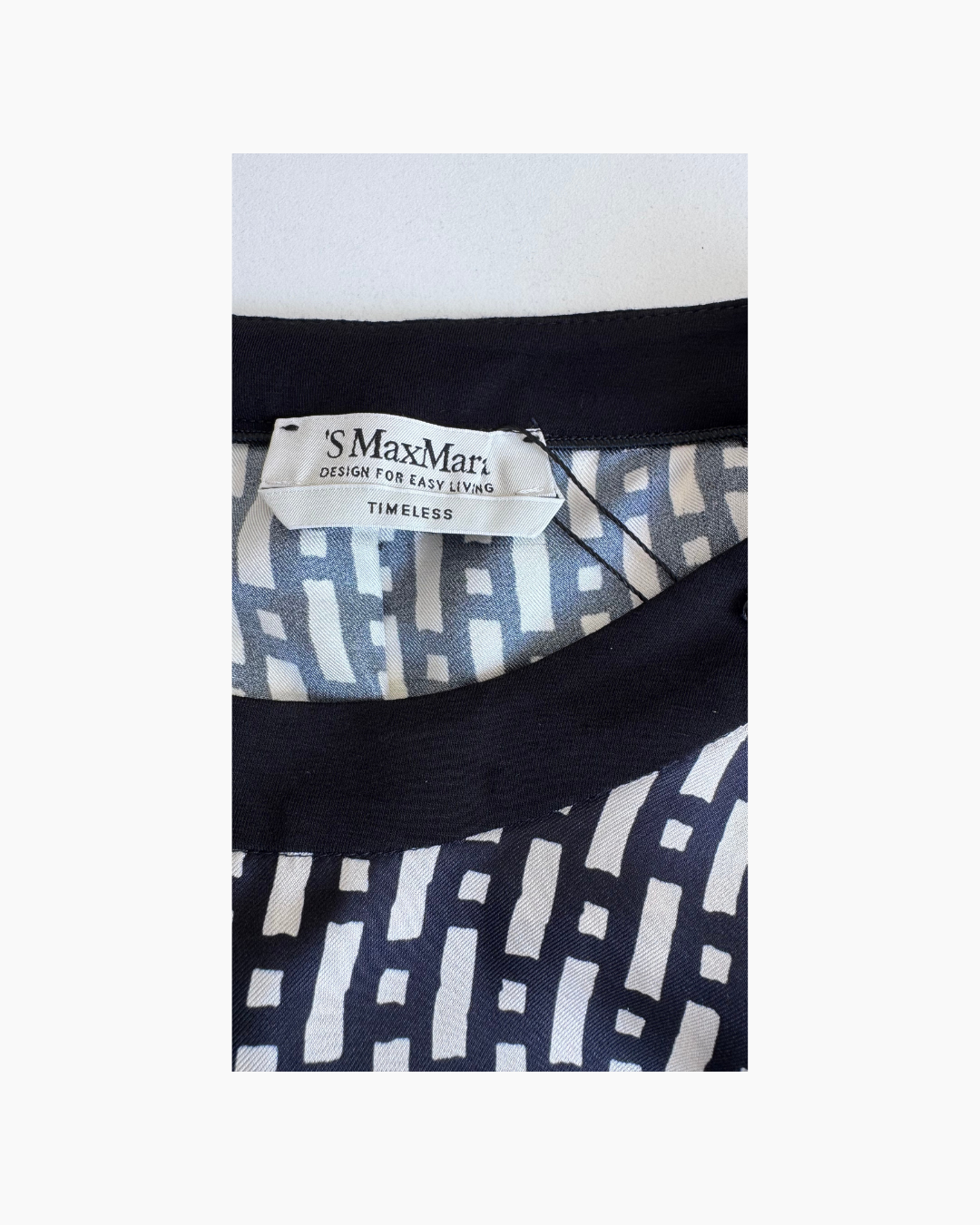 Vestido sin mangas hueso y negro - Max Mara Weekend