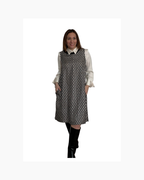 Vestido sin mangas hueso y negro - Max Mara Weekend