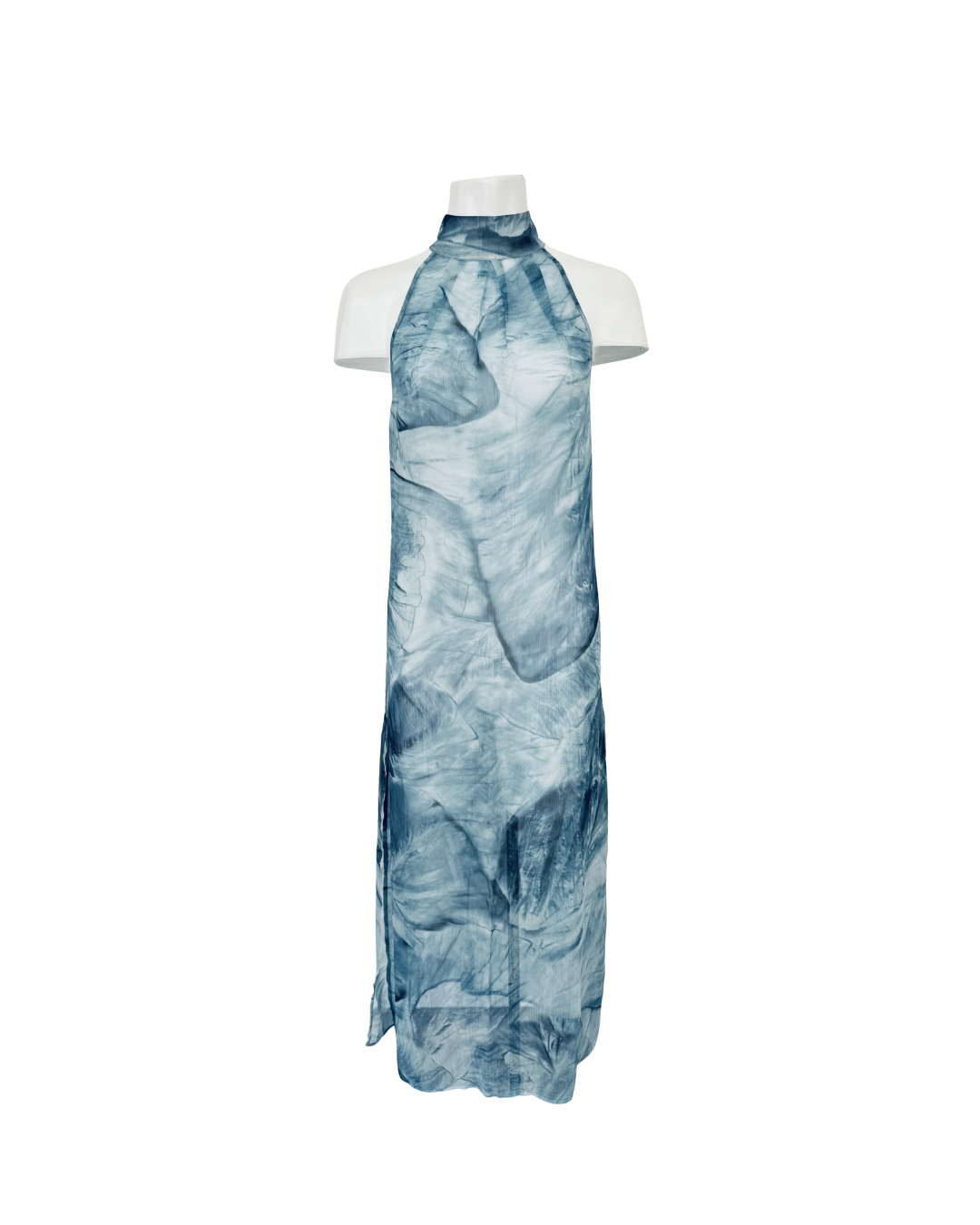 Maxivestido de gasa celeste - La Perla