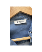 Maxivestido camisero denim de manga larga  - Minimal