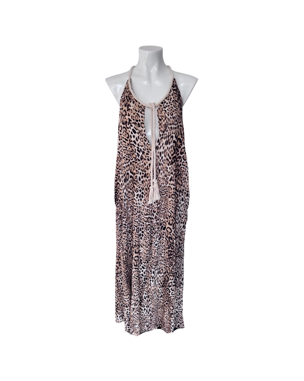 Maxivestido fluído con tirantes animal print - Minimal