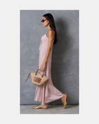 Maxivestido rosado con tirantes - Ale Morey