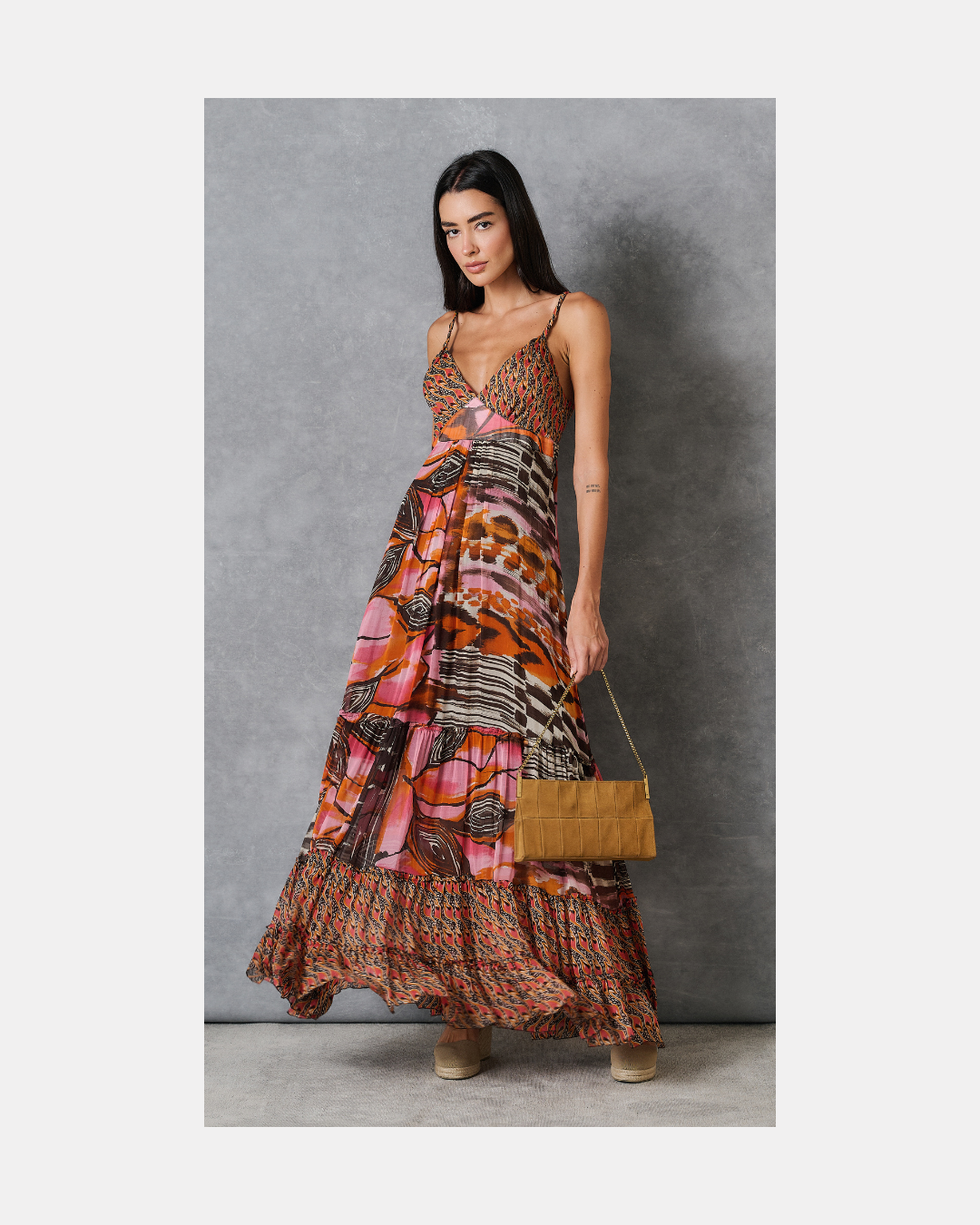 Maxivestido sin mangas naranja - Pinko