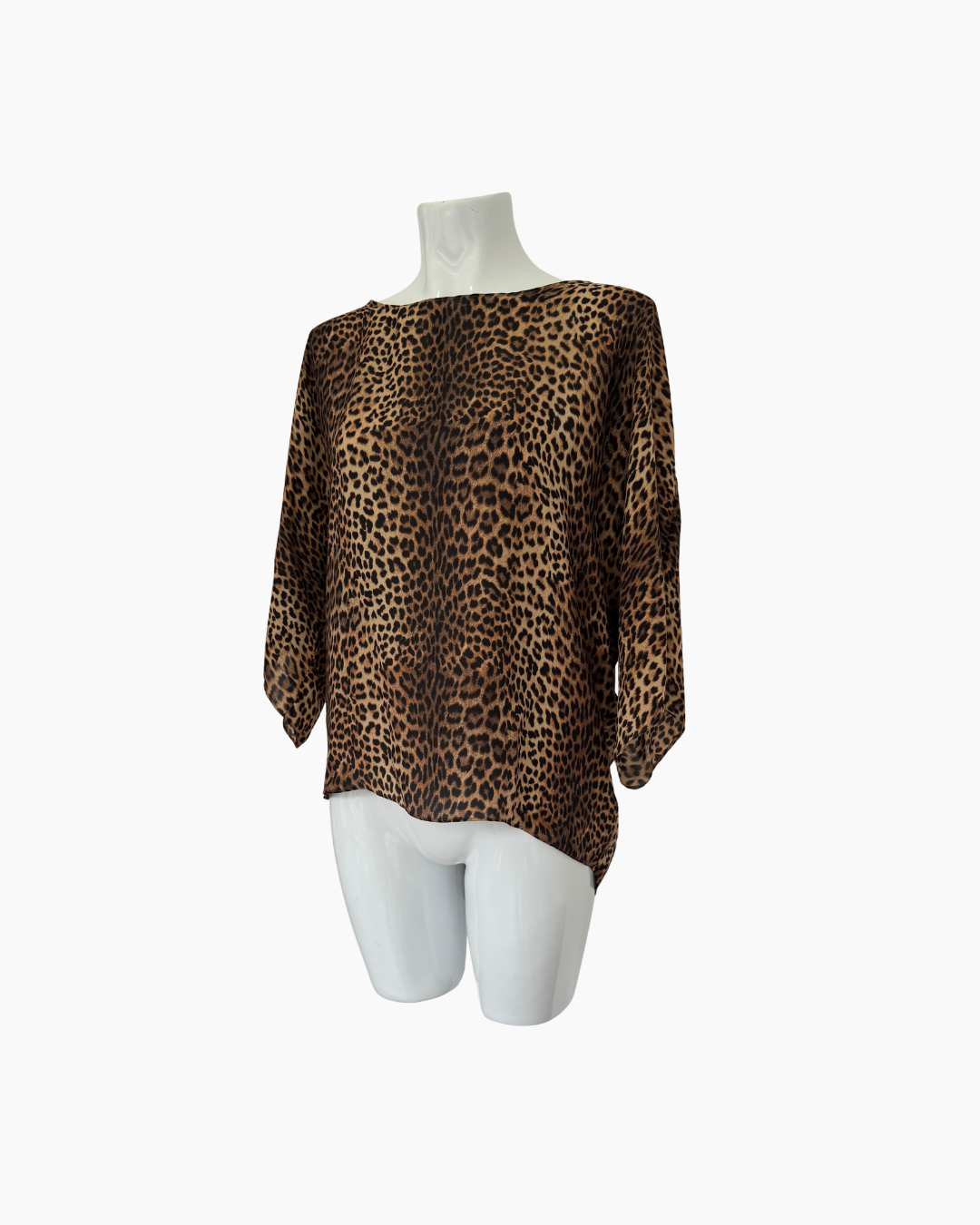 Blusa de gasa de manga 3/4 animal print - Michael Kors