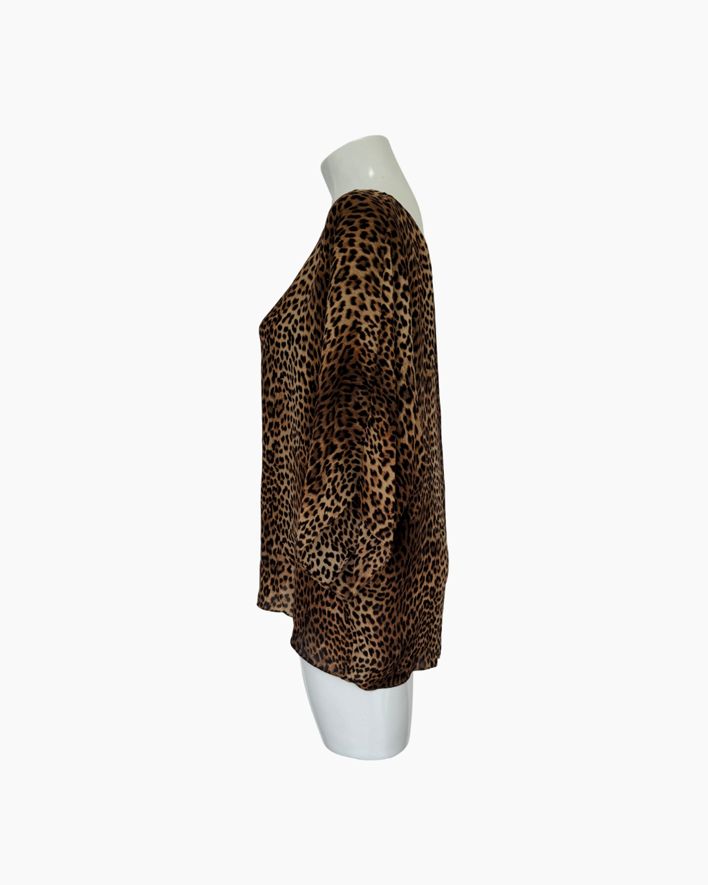 Blusa de gasa de manga 3/4 animal print - Michael Kors