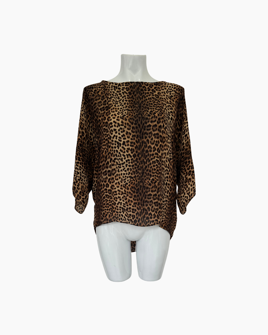 Blusa de gasa de manga 3/4 animal print - Michael Kors