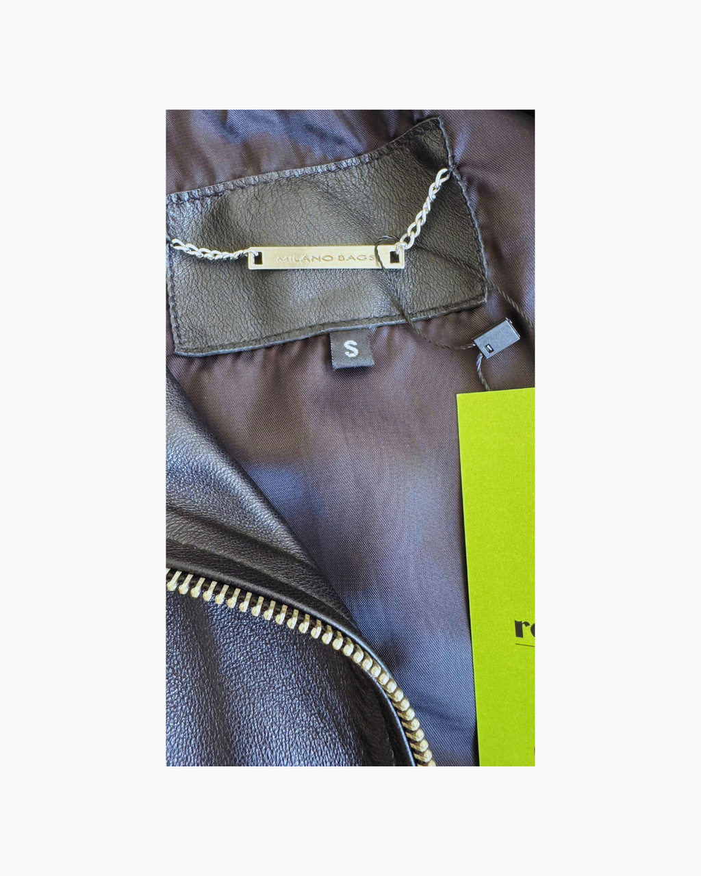 Casaca de cuero negra - Milano Bags