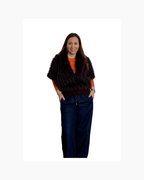 Chaleco piel marron - Moda y Cia