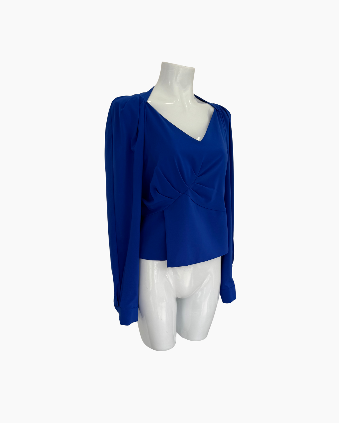 Blusa azul de manga larga - Moda & Cia