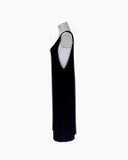 Maxivestido de algodon sin mangas negro - Muy Chick