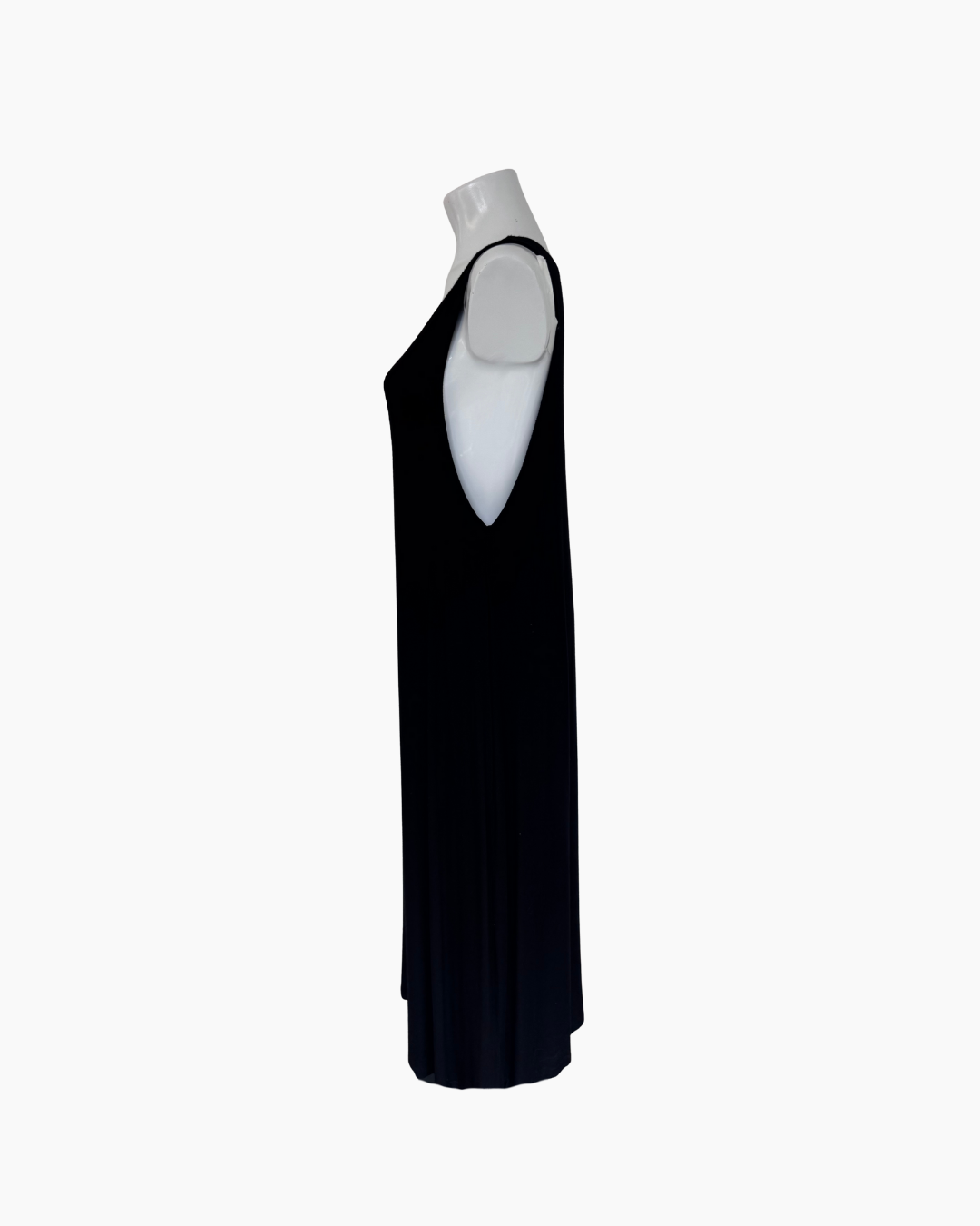 Maxivestido de algodon sin mangas negro - Muy Chick