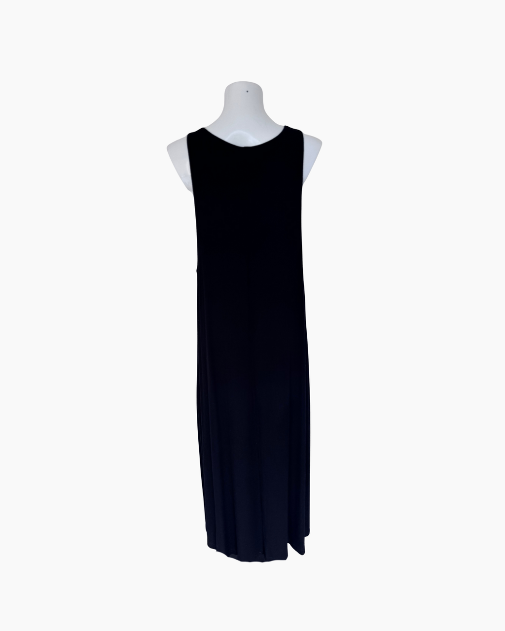 Maxivestido de algodon sin mangas negro - Muy Chick