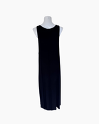 Maxivestido de algodon sin mangas negro - Muy Chick