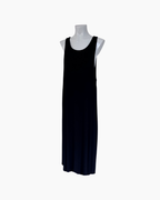 Maxivestido de algodon sin mangas negro - Muy Chick