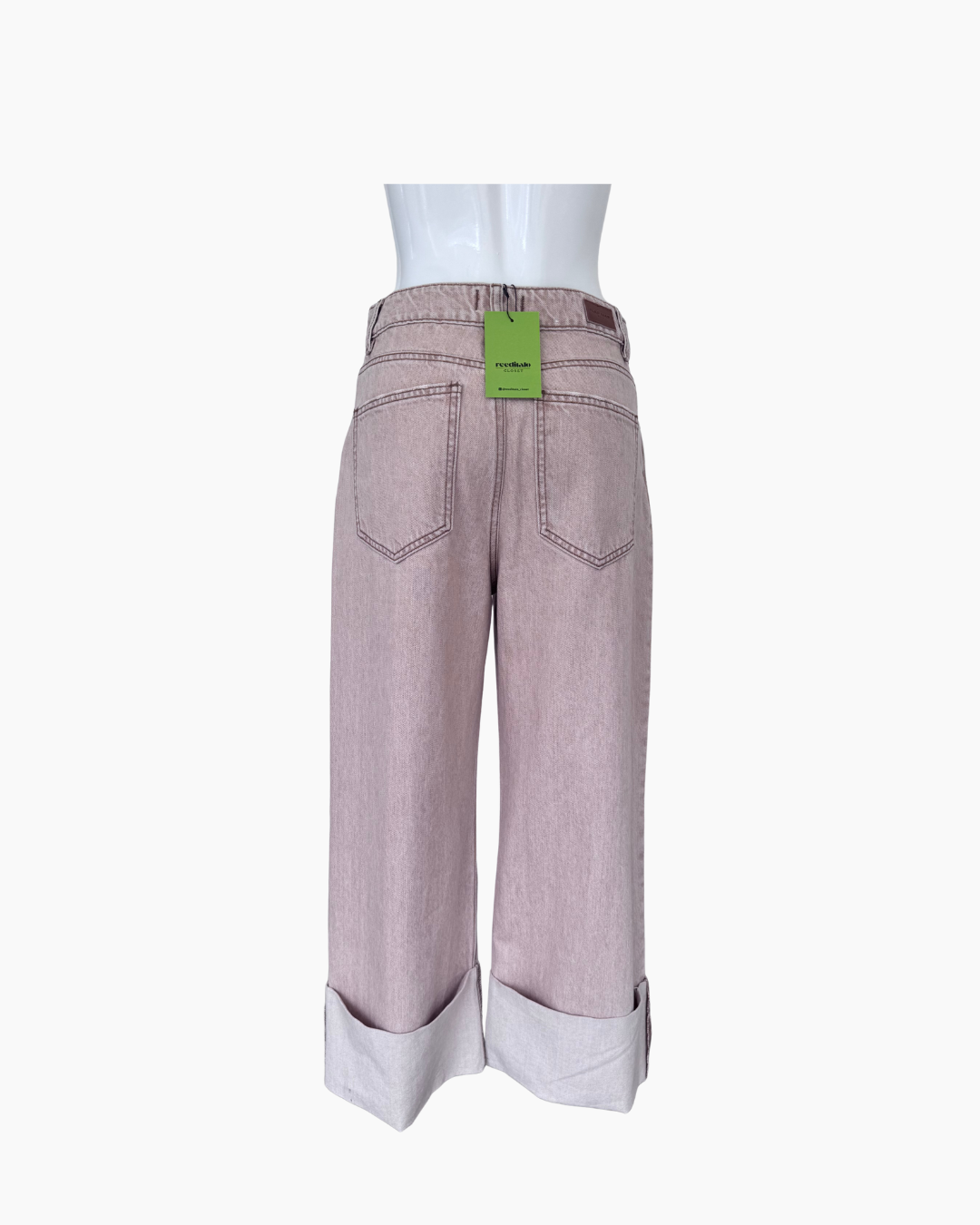 Pantalon denim boca ancha camel - Naf Naf