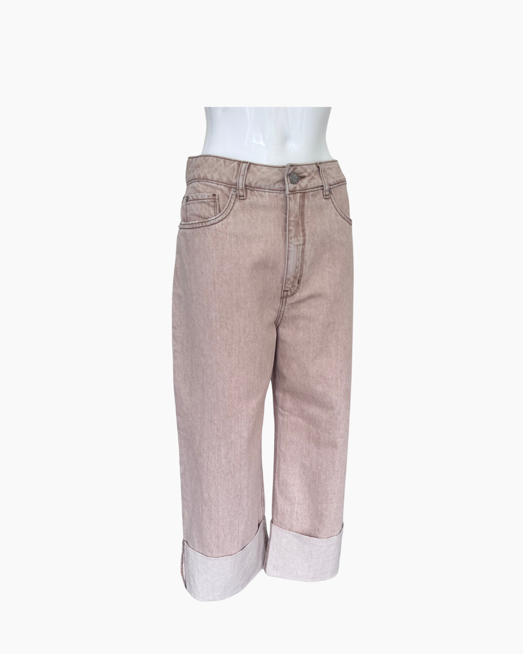 Pantalon denim boca ancha camel - Naf Naf