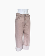 Pantalon denim boca ancha camel - Naf Naf