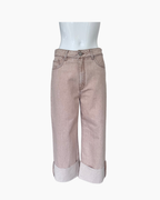 Pantalon denim boca ancha camel - Naf Naf