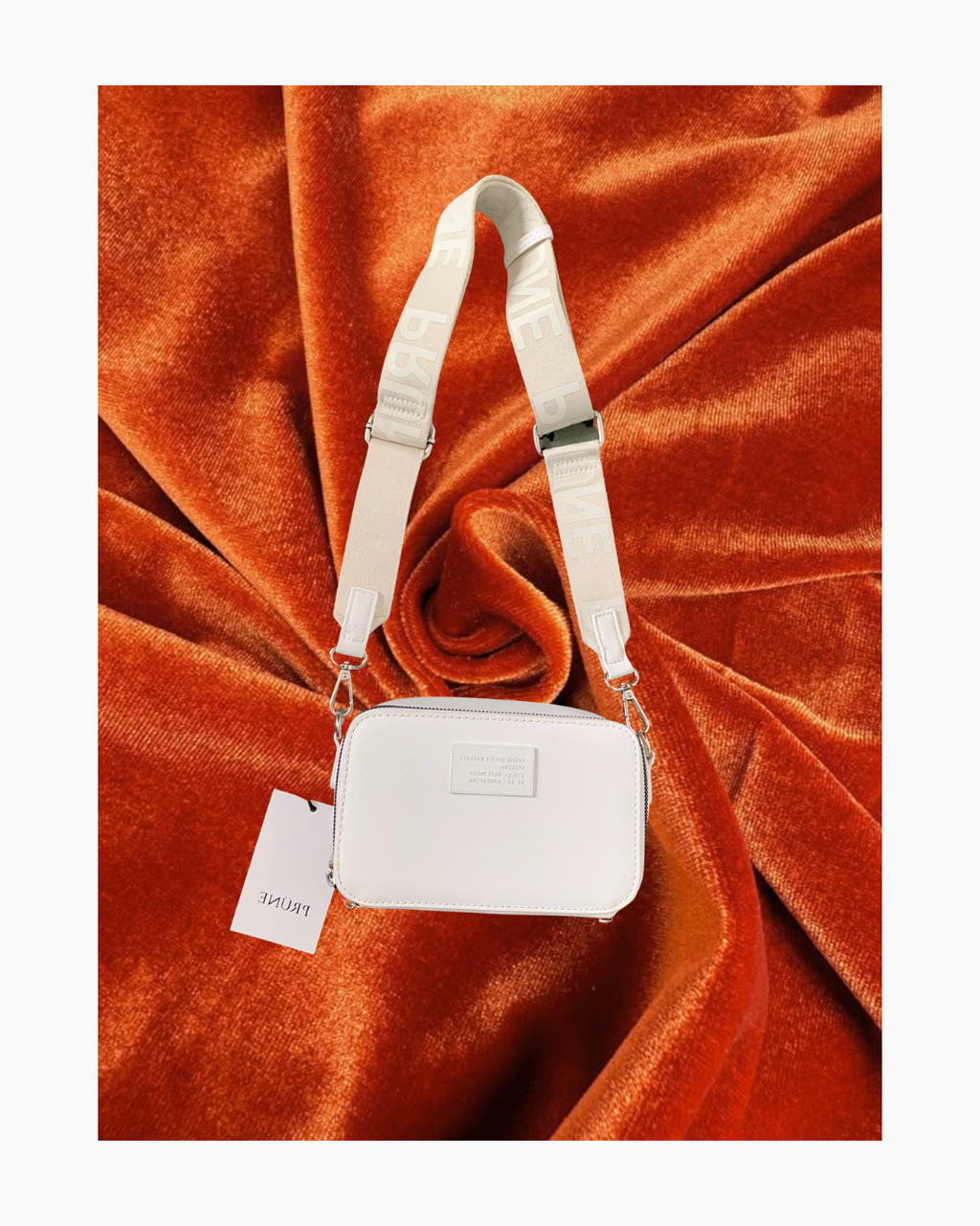 Cartera mini crossbody color hueso - Prune