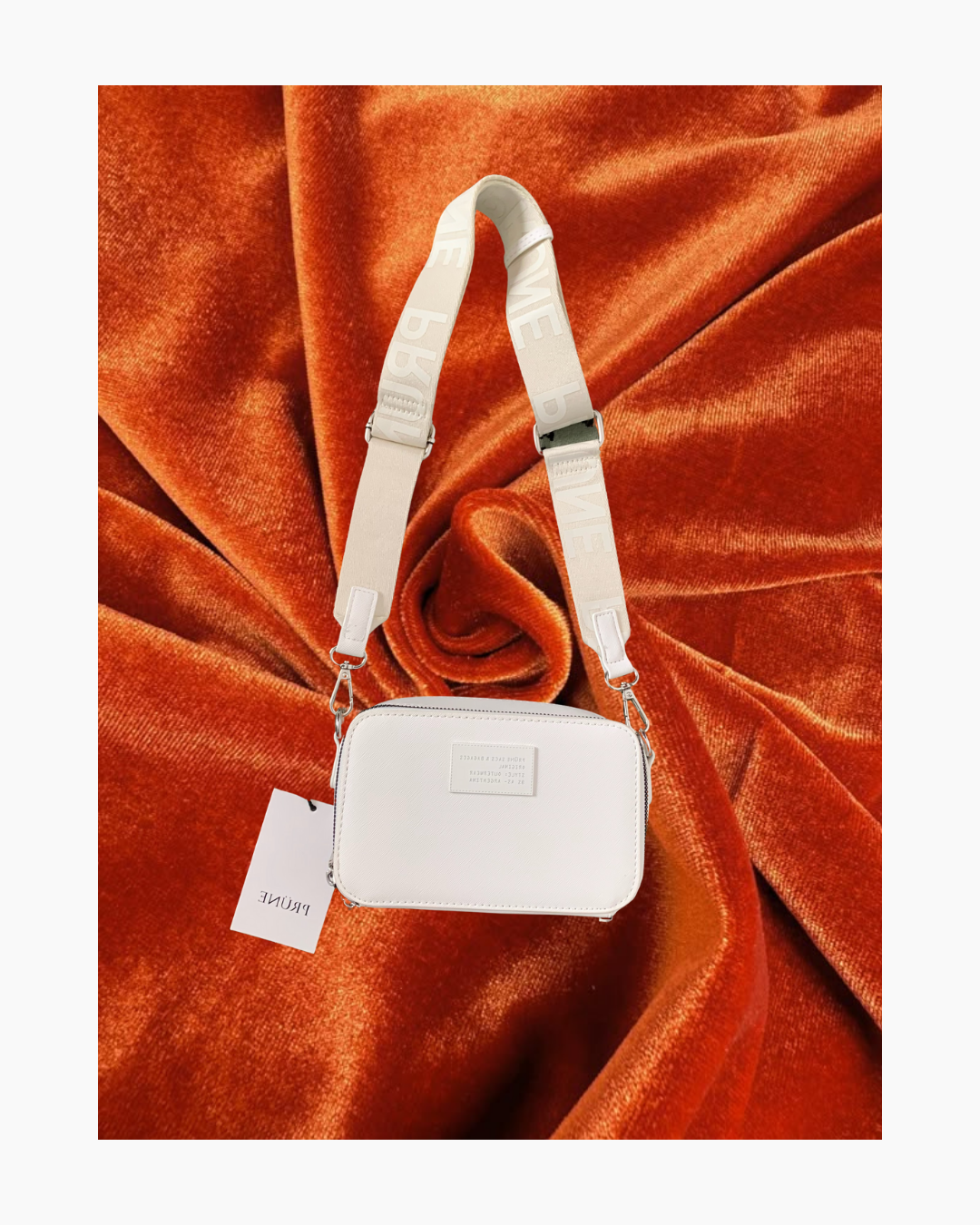 Cartera mini crossbody color hueso - Prune