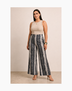 Pantalon animal print hueso y negro - Moda & Cia