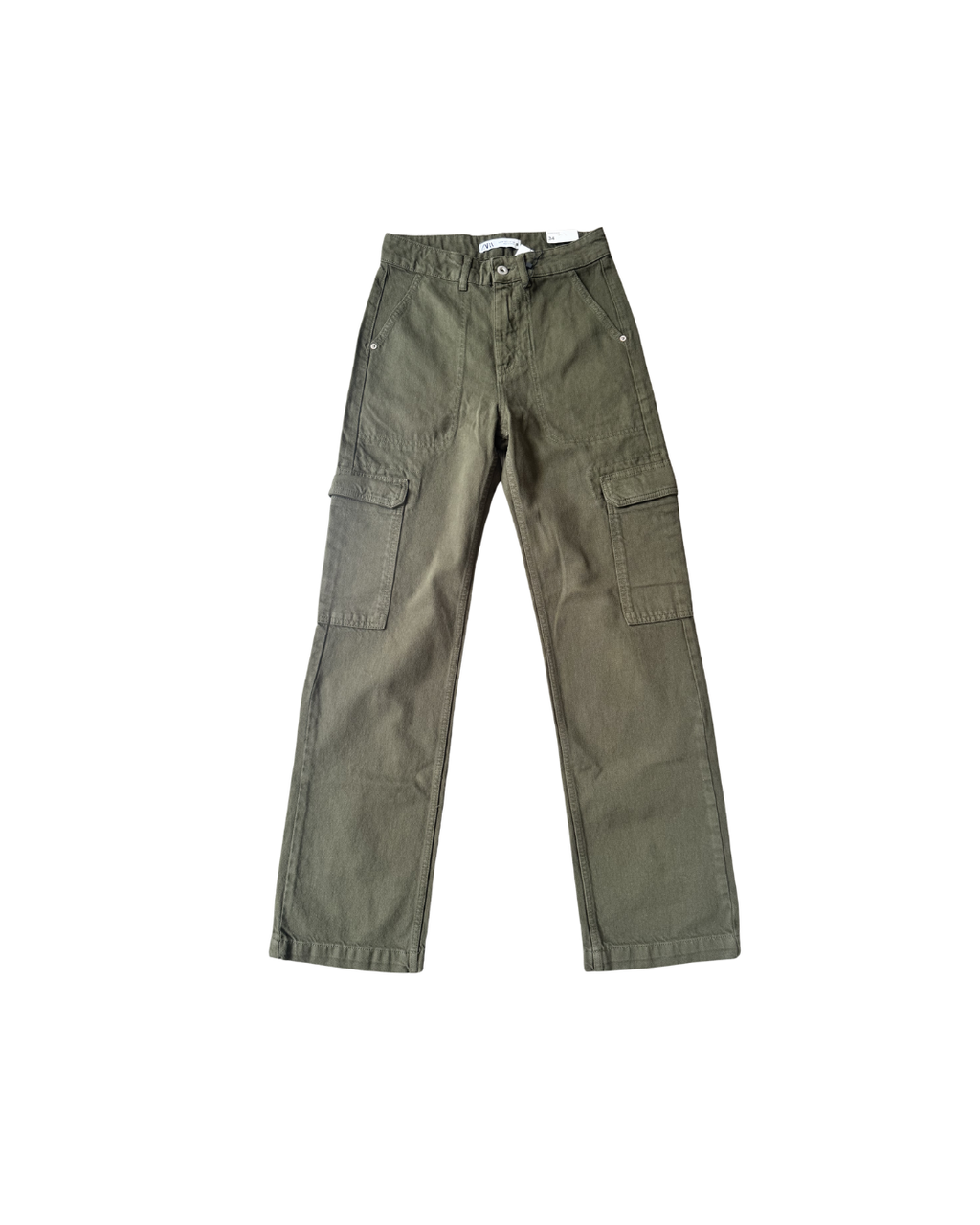 Pantalon cargo olivo - Zara