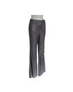 Pantalon flare lentejuelas plateado - Mango