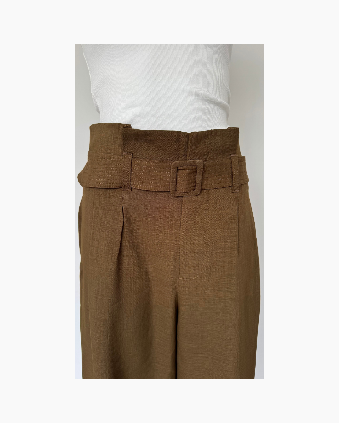 Pantalon palazzo verde olivo HyM