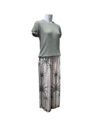 Pantalon palazzo de seda beige - Deby Debo