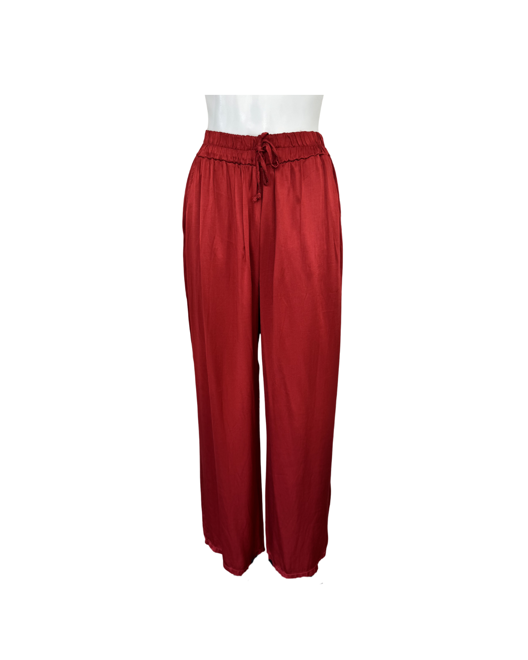 Pantalon con elastico rojo - In Italy