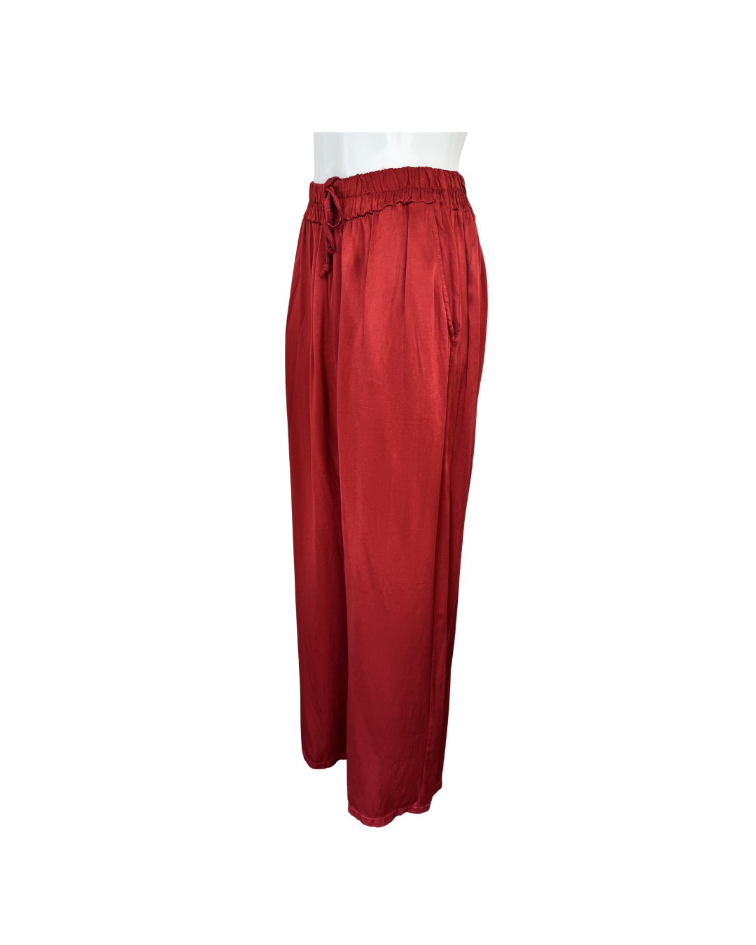Pantalon con elastico rojo - In Italy