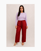 Pantalon con elastico rojo - In Italy