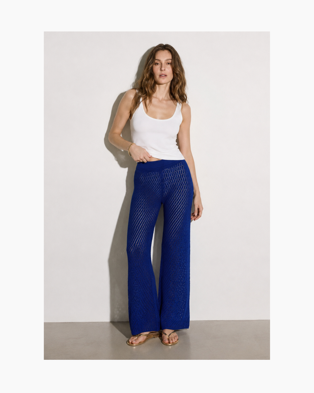 Pantalon tejido azul - Sin Marca