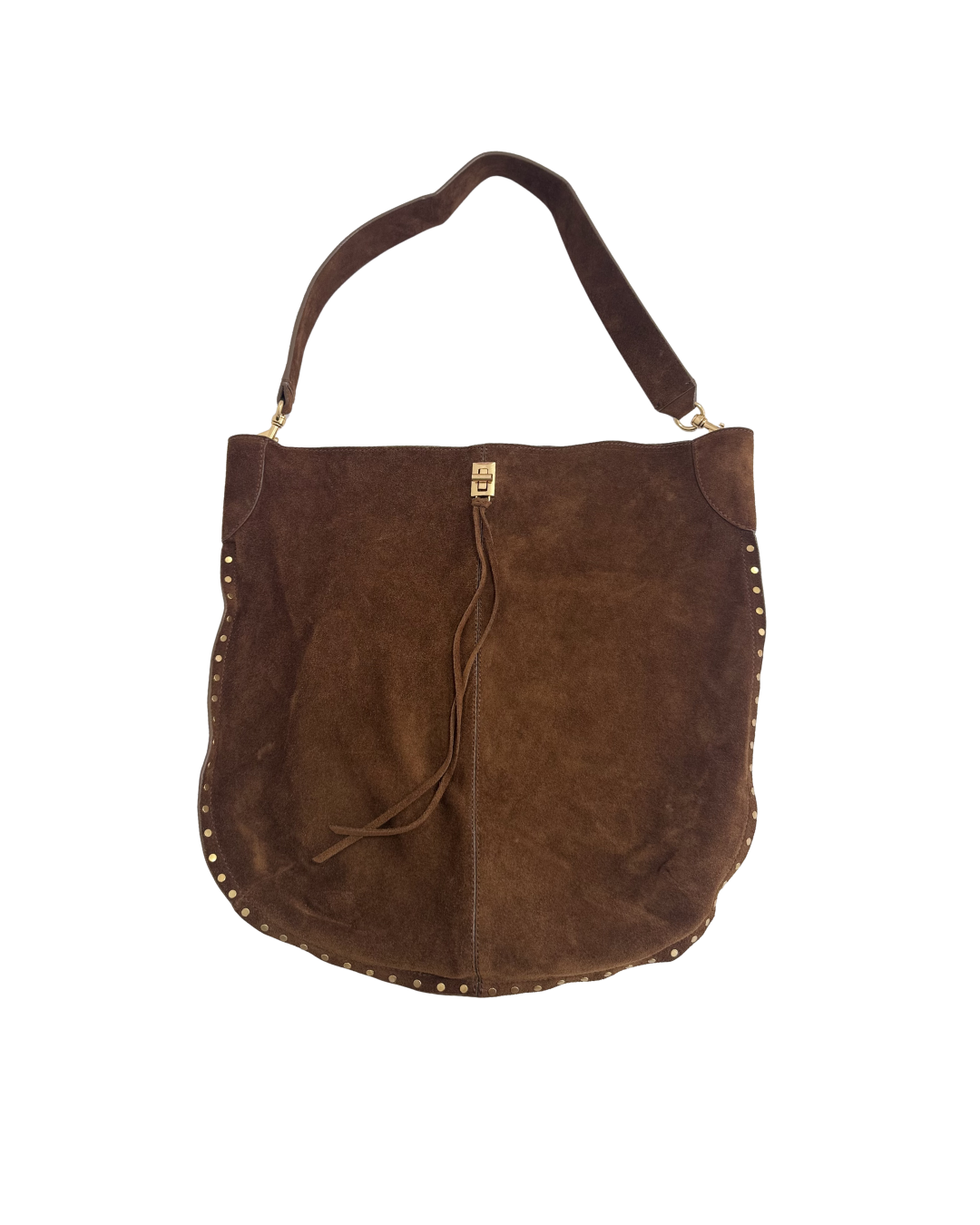 Cartera hobo de suede marron - Rebecca Minkoff